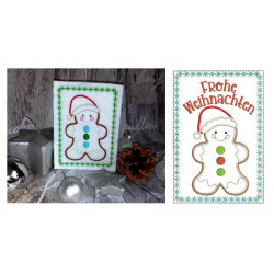 Stickdatei - ITH Postkarte Lebkuchenmann